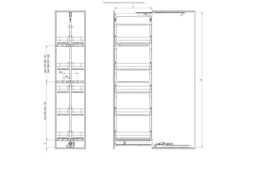 MAXIMA EVO Reg&aacute;l + ko&scaron;e Cargo midi 300/4 1200&ndash;1400 kov/plast chr&oacute;m/biela 0058357 фото