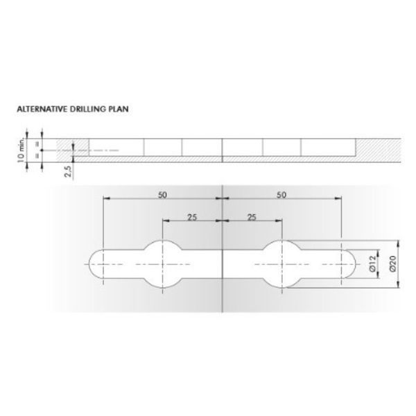 IF-K Top spojovacie kovanie pre kompaktn&eacute; dosky minim&aacute;lna hr&uacute;bka 10mm 0039905 фото
