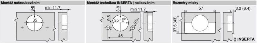 BLUM 70T7590.TL naložen&yacute; s nulov&yacute;m presahom, Tip-on, Inserta 155&deg; 0038718 фото