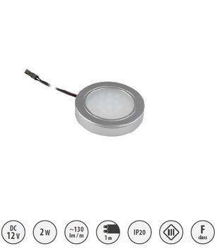 Univerz&aacute;lne LED svietidlo (zapusten&eacute; alebo n&aacute;stenn&eacute;), 12V, 2W, (neutr&aacute;lna biela), plast hlin&iacute;k 0058187 фото