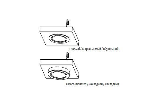 Univerz&aacute;lne LED svietidlo (zapusten&eacute; alebo n&aacute;stenn&eacute;), 12V, 2W, (neutr&aacute;lna biela), plast hlin&iacute;k 0058187 фото