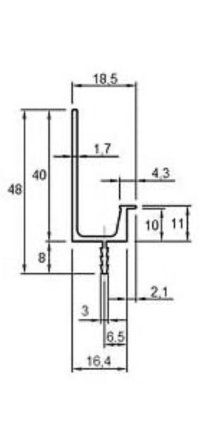 Profilov&aacute; &uacute;chytka Linken System Trend Piano, 3 m, čierna matn&aacute; 0058765 фото