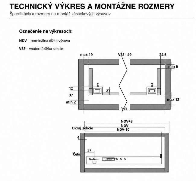 Skryt&yacute; v&yacute;suv LinkenSystem L=500 (35 kg) 16-19mm SYNCHRO-3D, pln&yacute;, s tlmen&iacute;m + z&aacute;mok 0059917 фото