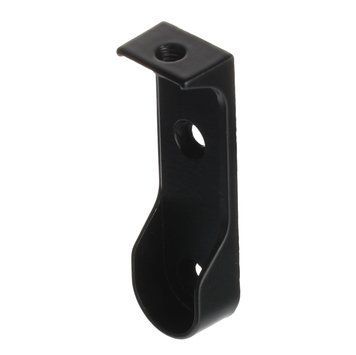 Držiak &scaron;atn&iacute;kovej tyče pre ov&aacute;lnu tyč, mont&aacute;ž pod policu, 30x15 mm, matn&aacute; čierna 0053561 фото