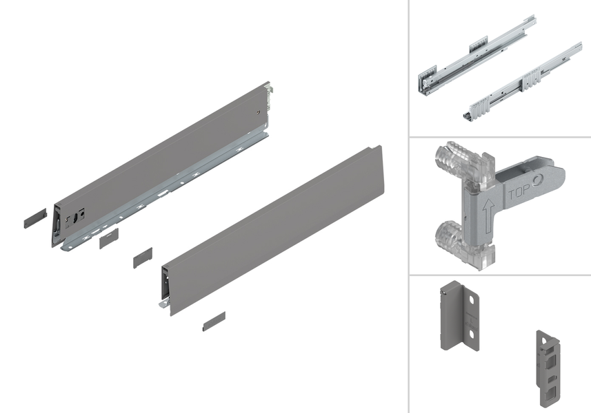 K-BLUM Merivobox M 450 mm, 40 kg, Indium &scaron;ed&aacute;, Inserta 0048800 фото