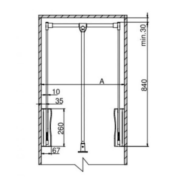 Ve&scaron;iak Pantograf LIFTER Basic 645-930 kov/tworzywo lak biely 0052660 фото