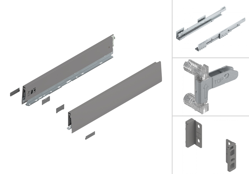 K-BLUM Merivobox M 500 mm, 40 kg, Indium &scaron;ed&aacute;, Inserta 0048853 фото