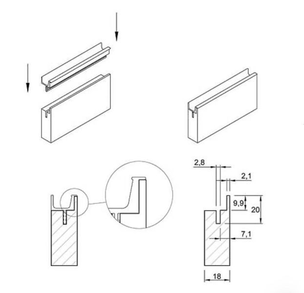 Profilov&aacute; &uacute;chytka Linken System Trend Piano II, 3 m, biela matn&aacute; 0058756 фото