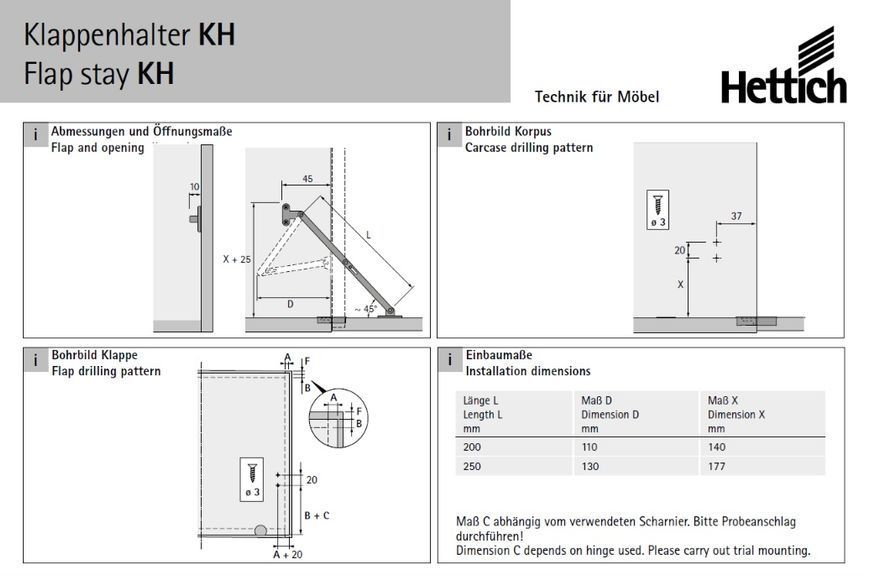 HETTICH 13233 Sklopn&eacute; kovanie KH 200mm 0039694 фото