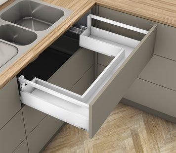K-BLUM Merivobox, z&aacute;suvka E reling 450mm/40kg, biela, Inserta, drez 0059520 фото